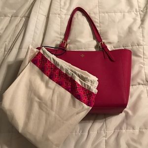 Tory Burch Small York Tote in Raspberry